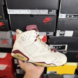 Jordan Maroon 6s size 9.5 USED But Clean 