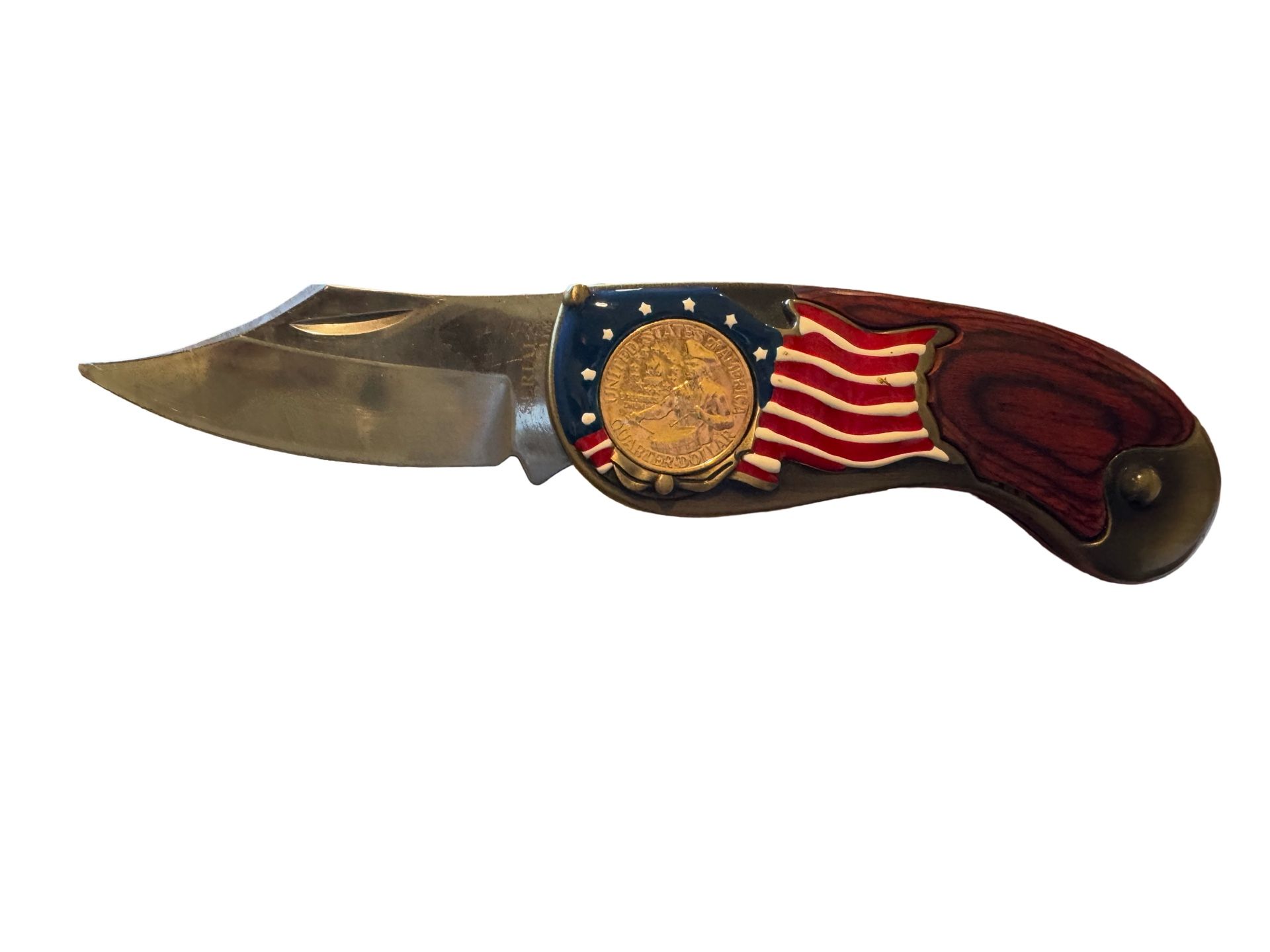 Large Liberty Knife - W/ 18kt Gold Tge Coin