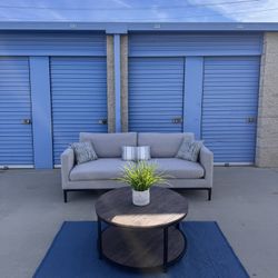 FREE DELIVERY - Stunning Modern Organic Sofa | Neutral Stone Fabric | Scandi Style