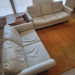 Leather Sofa & Loveseat