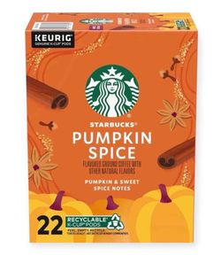 Starbucks Pumpkin Spice Coffee K-Cup Pods 22 Count