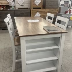 Counter height Dining set with 4 chairs