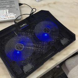 Laptop Cooler With Blue Rgb Lights