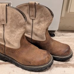 Ariat Fatbaby Women's Size 10 Leather Two-Tone Cowboy Boots 10005914