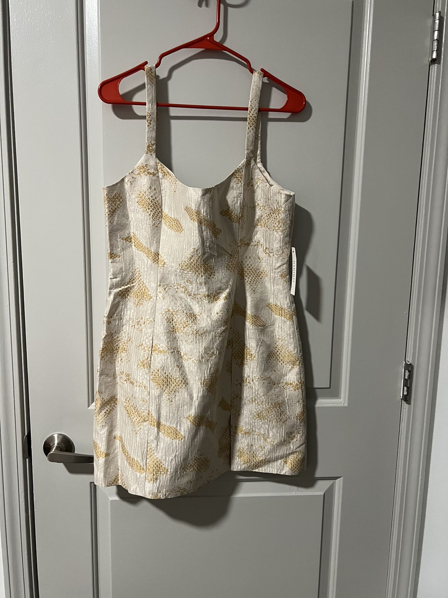 Mini Dress With Gold Snake Pattern