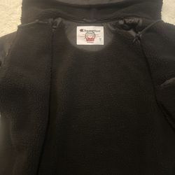 Supreme Champion Sherpa hooded, full zip up jacket size small men’s