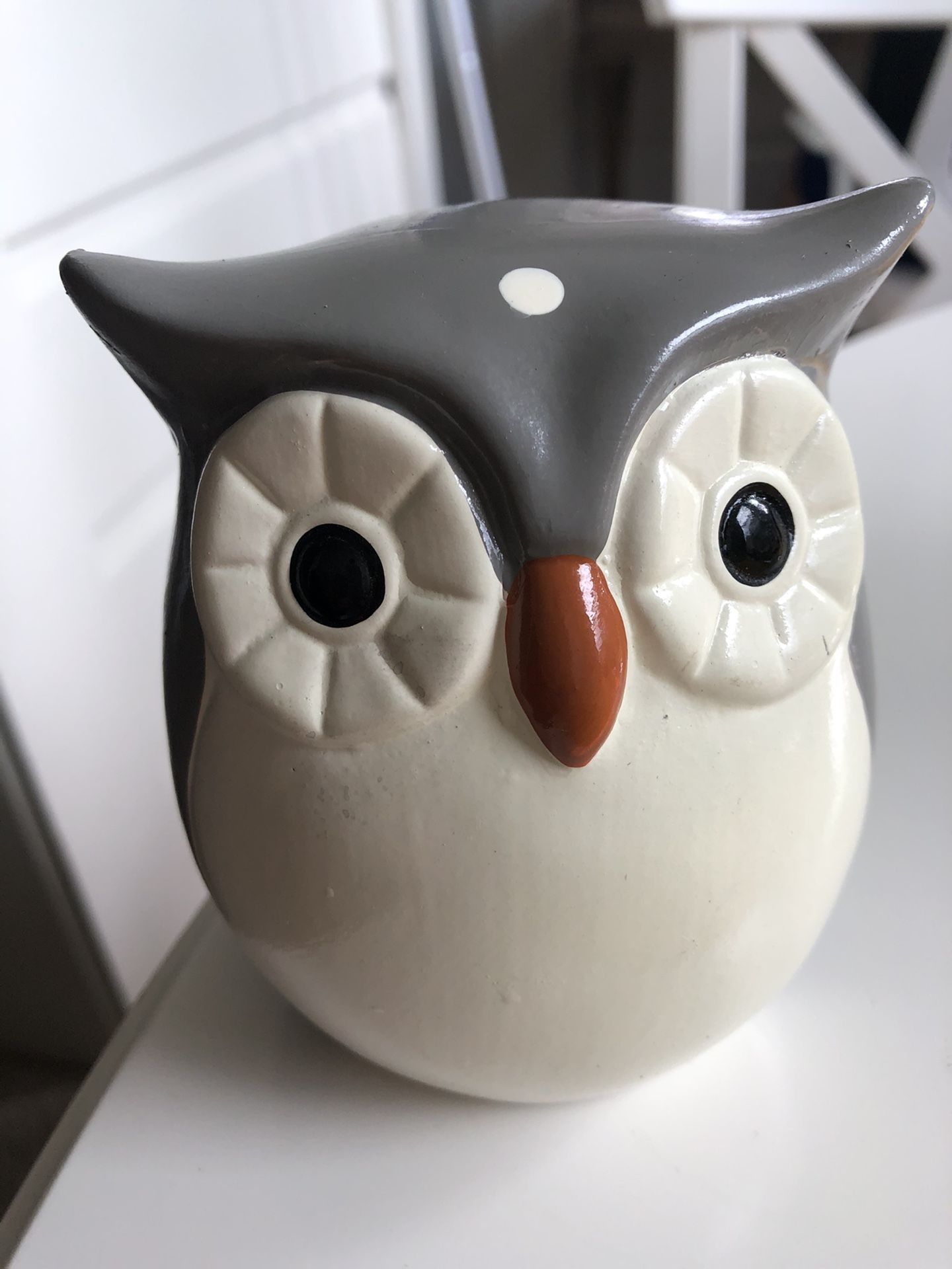 Owl ceramic figurine decor