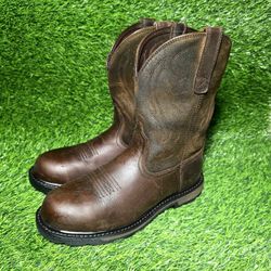 ARIAT MEN'S GROUNDBREAKER STEEL-TOE WORK BOOTS 