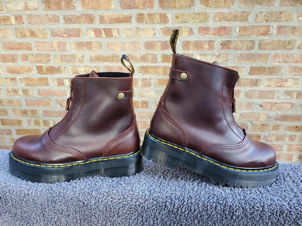 Dr Martens Jetta Zip Platform Boots Women 9 Men 8