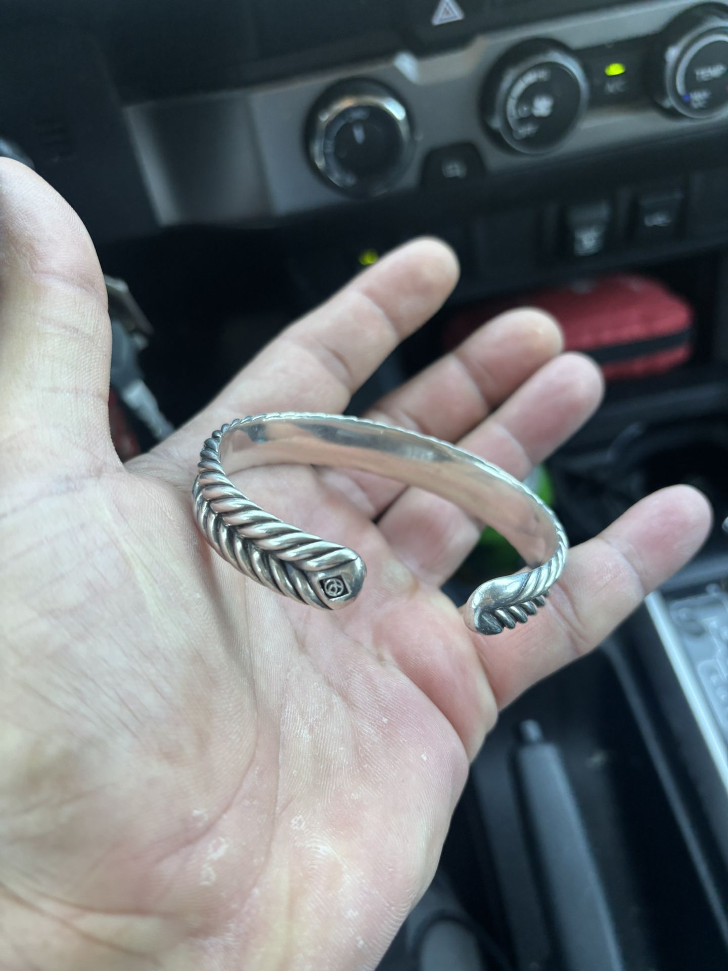 NYJEWEL David Yurman 925 Sterling Silver 13mm Wide Heavy Cuff Bracelet 7.25