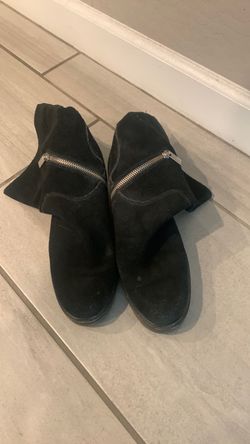 Black boots leather