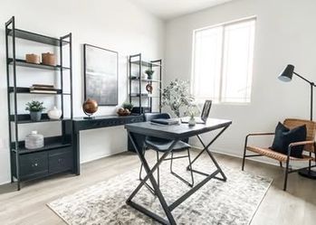 Modern Black Office Computer Desk
