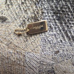 Coach Gold Metal Tag