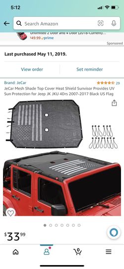 Jeep Mesh Shade Sunvisor