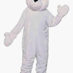 White Polar Bear Mascot Costume Party Holliday Cosplay Fanny Dress
