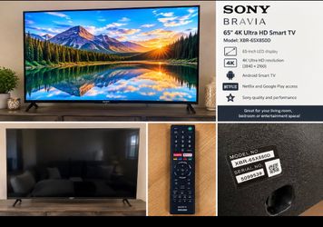 Sony Bravia 65” 4K Ultra HD Smart TV – Excellent Condition