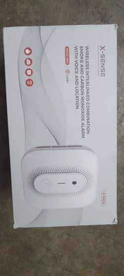 X-Sense 6pack  Smoke Detector Carbon Monoxide Detector Combo Hardwired with Voice Location, Hardwired Interconnected Smoke and Carbon Monoxide Detecto