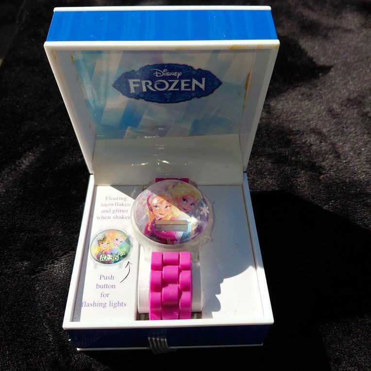 Brand New - Disney Frozen digital watch by Accutime with a pink silicone band