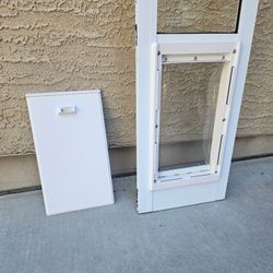 Ideal Pets White Aluminum  Pet and Dog Patio Door Insert
