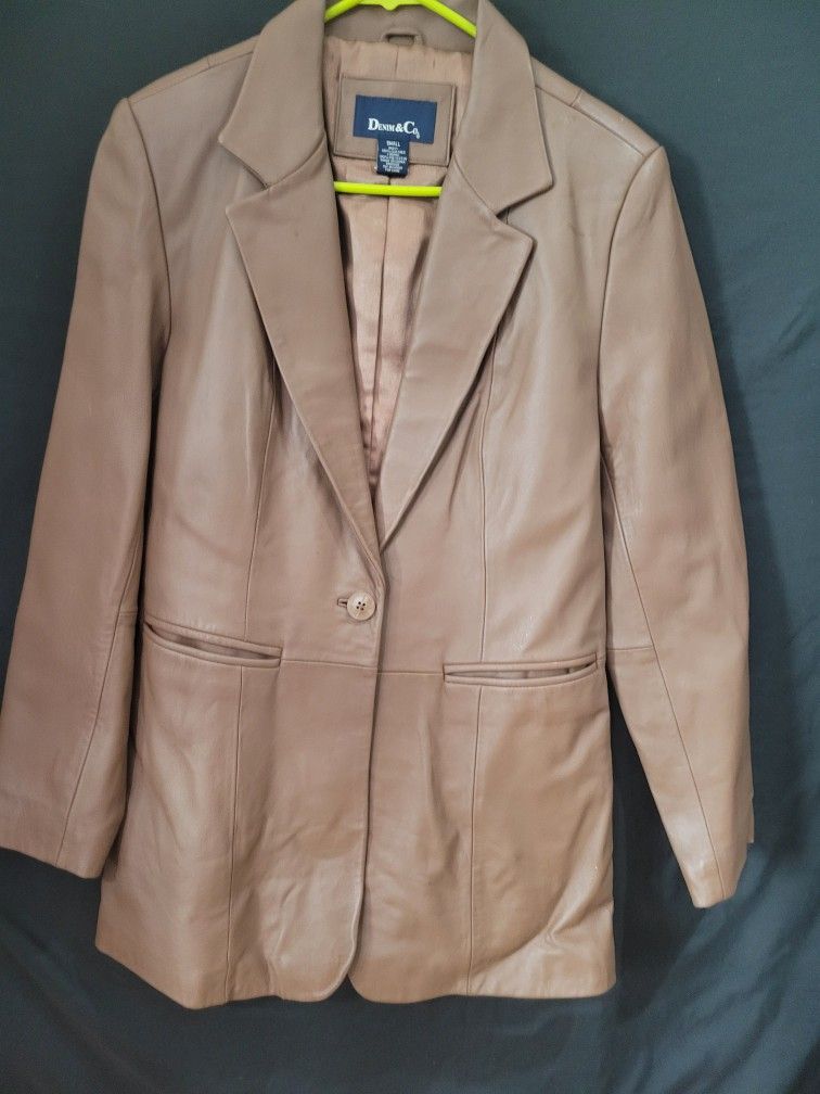 Denim & Co. Leather Blazer Jacket