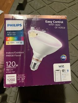 Philips Tunable White PAR38 120W Equivalent Dimmable Smart Wi-Fi LED Flood Bulb