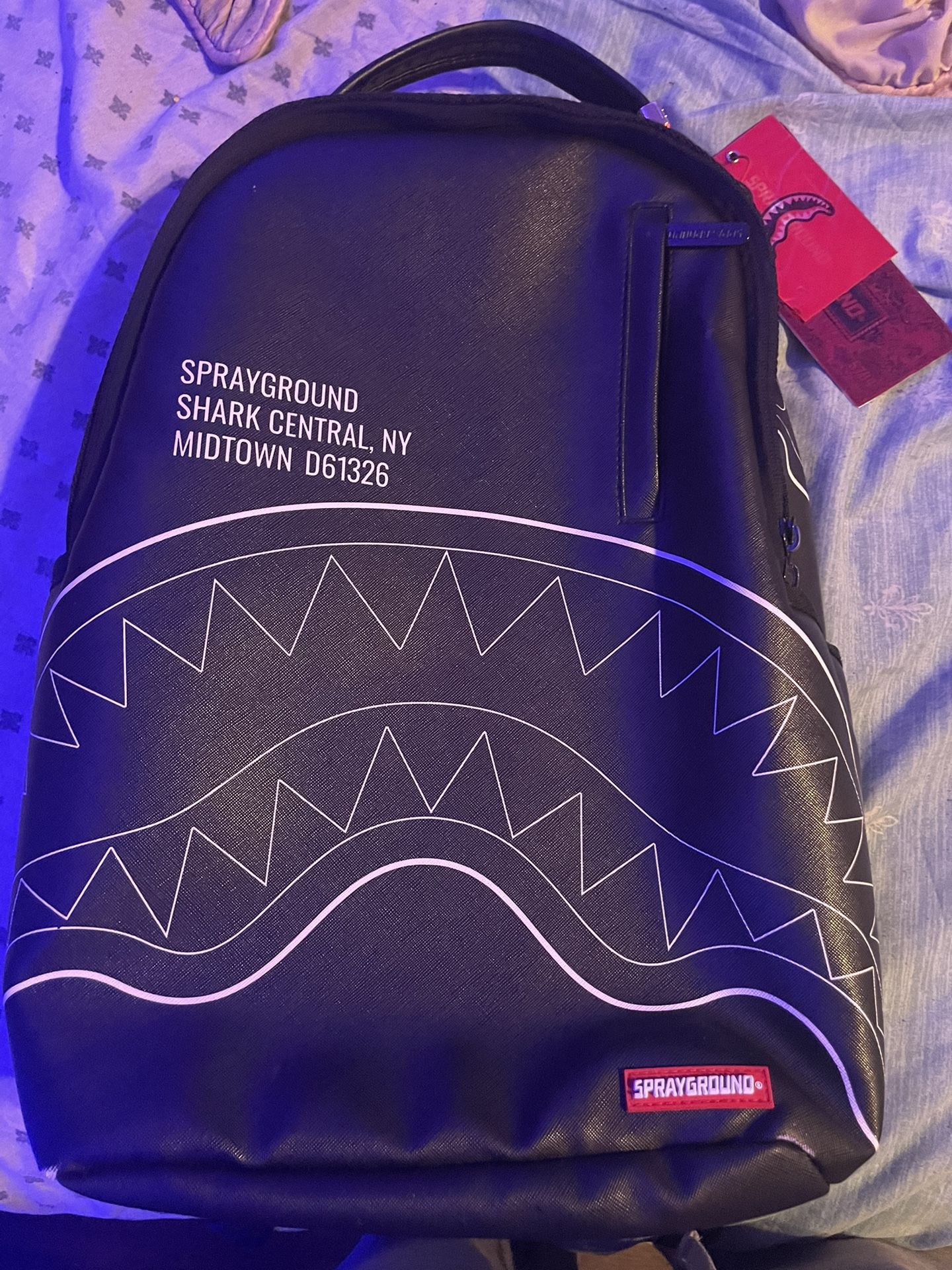 Black Sprayground Shark Central Backpack