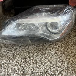 Wildwolf Headlight Assembly For Toyota Camry 2015 2016 2017 LE SE XLE Headlamps Replacement Chrome Housing Amber Reflector Clear Lens (Driver Side Hea