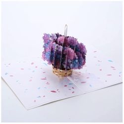 Card 3D POP UP BASKET FLOWER