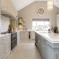Light gray English retro kitchen