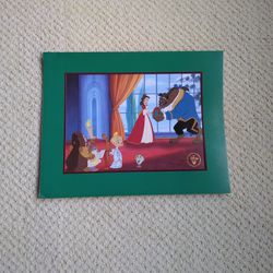 Disney Lithograph From Beauty & The Beast