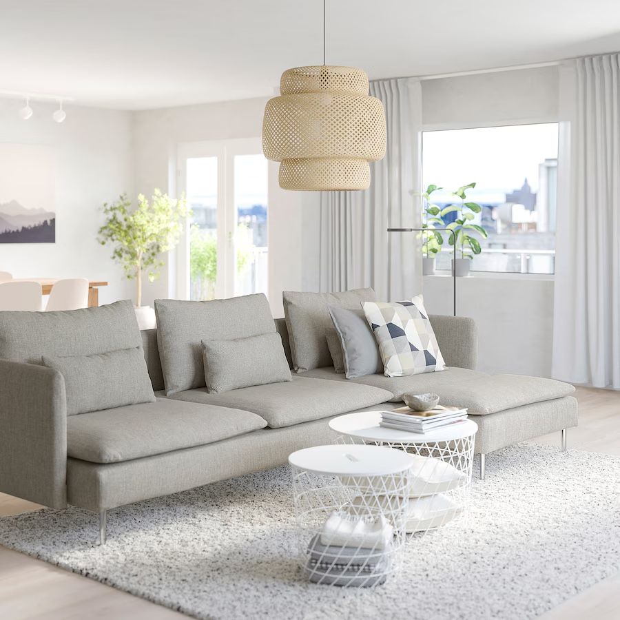 IKEA SÖDERHAMN Sectional, 4-seat, with chaise