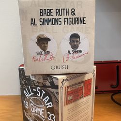 TWO Babe Ruth x Al Simons Double Bobblehead 