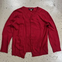 Cable & Gauge Knit Jacket – Women’s Size Small – Red