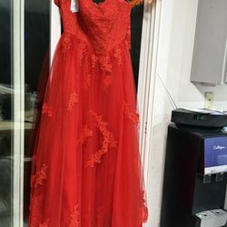Red Wedding Dress Size 8