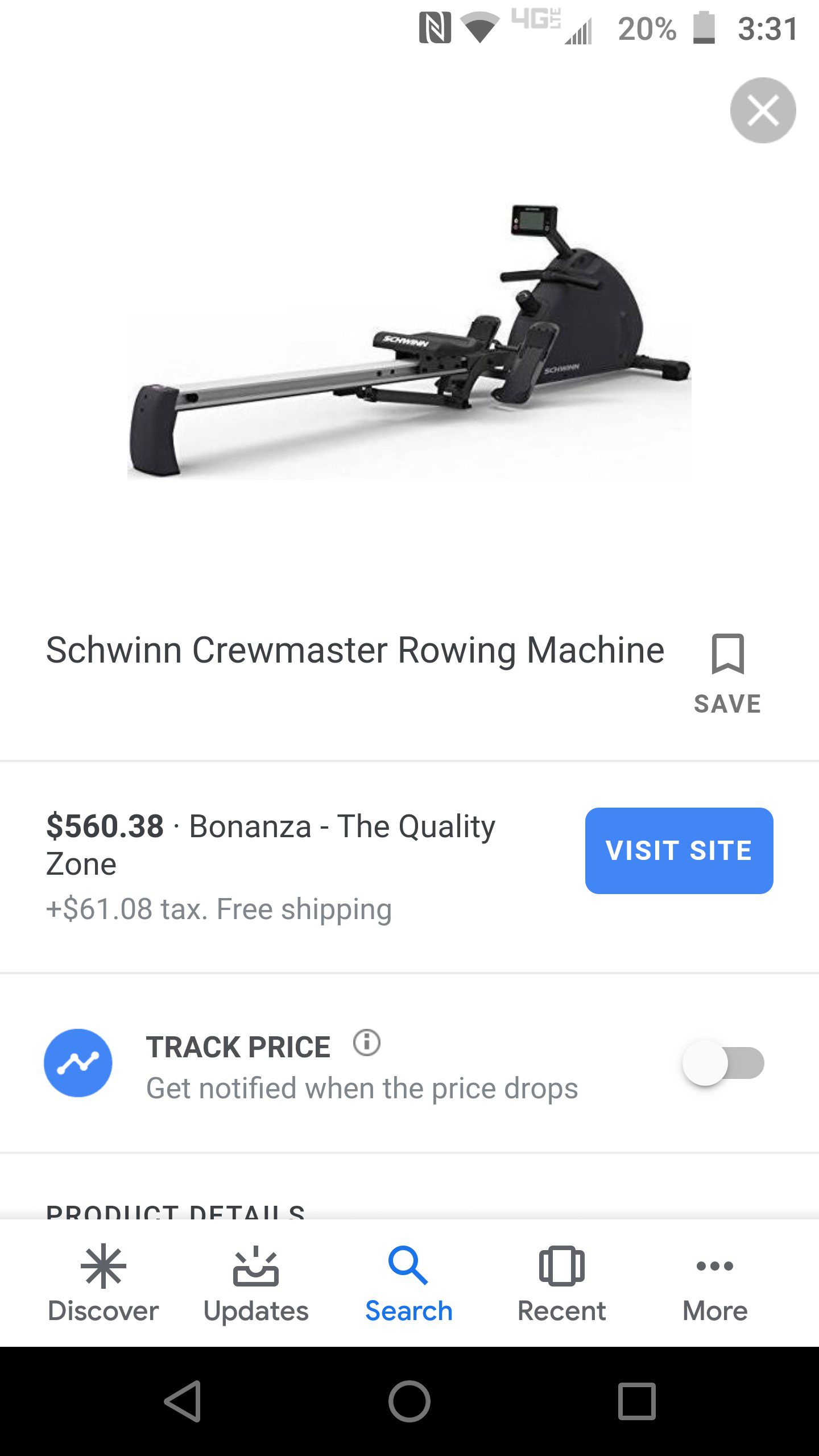 Schwinn silent rowing machine