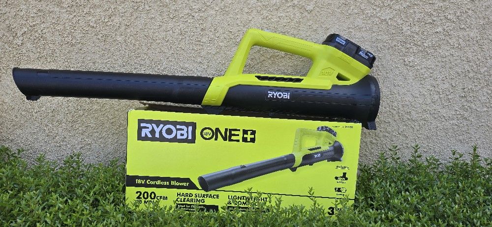RYOBI Cordless Leaf Blower/Sweeper Light Use ($110 Value)