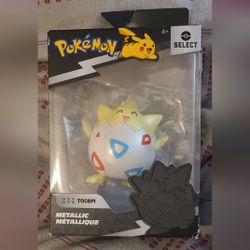Togepi Pokemon Select Metallic 3" Series 3 Figure NEW jazwares
box not perfect 