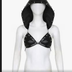 Spiked Bikini Top Hooded 