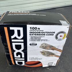 100 ft. 10/3 Heavy Duty Indoor/Outdoor SJTW Extension Cord with Lighted End, Orange/Grey