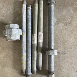 Galvanized Threaded Pipe (1/2x12 Inch)