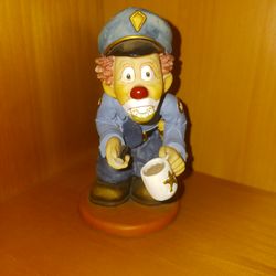 Vintage Policeman Clown Figurine