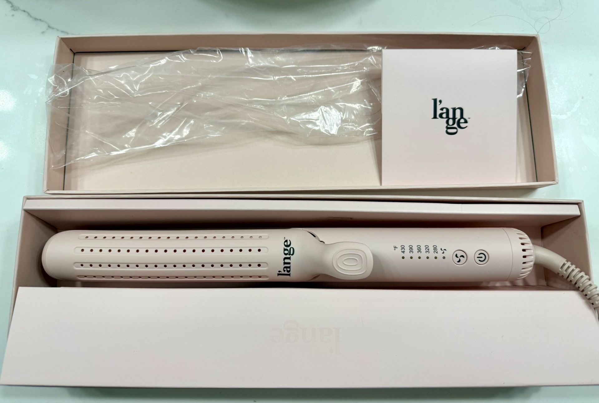 L’Ange Le Duo Classic 360 Airflow Titanium Hair Curler & Styler - Blush Color- New Open Box