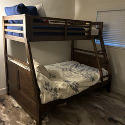 Twin Over Full Bunk Beds With Mattresses 