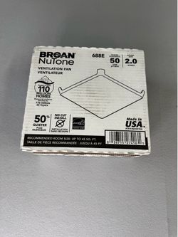 Broan NuTone 688E Bathroom Exhaust Ventilation Fan 50 CFM New In Box