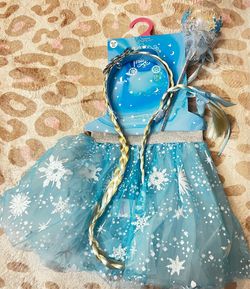 Princess Dress up set with Tutu, Braid headband and Wand