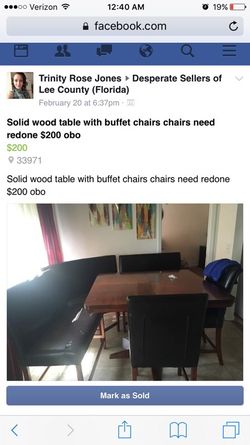 Buffet table