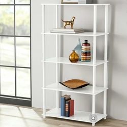 5-Shelf Bookcase, White - New (In Box)