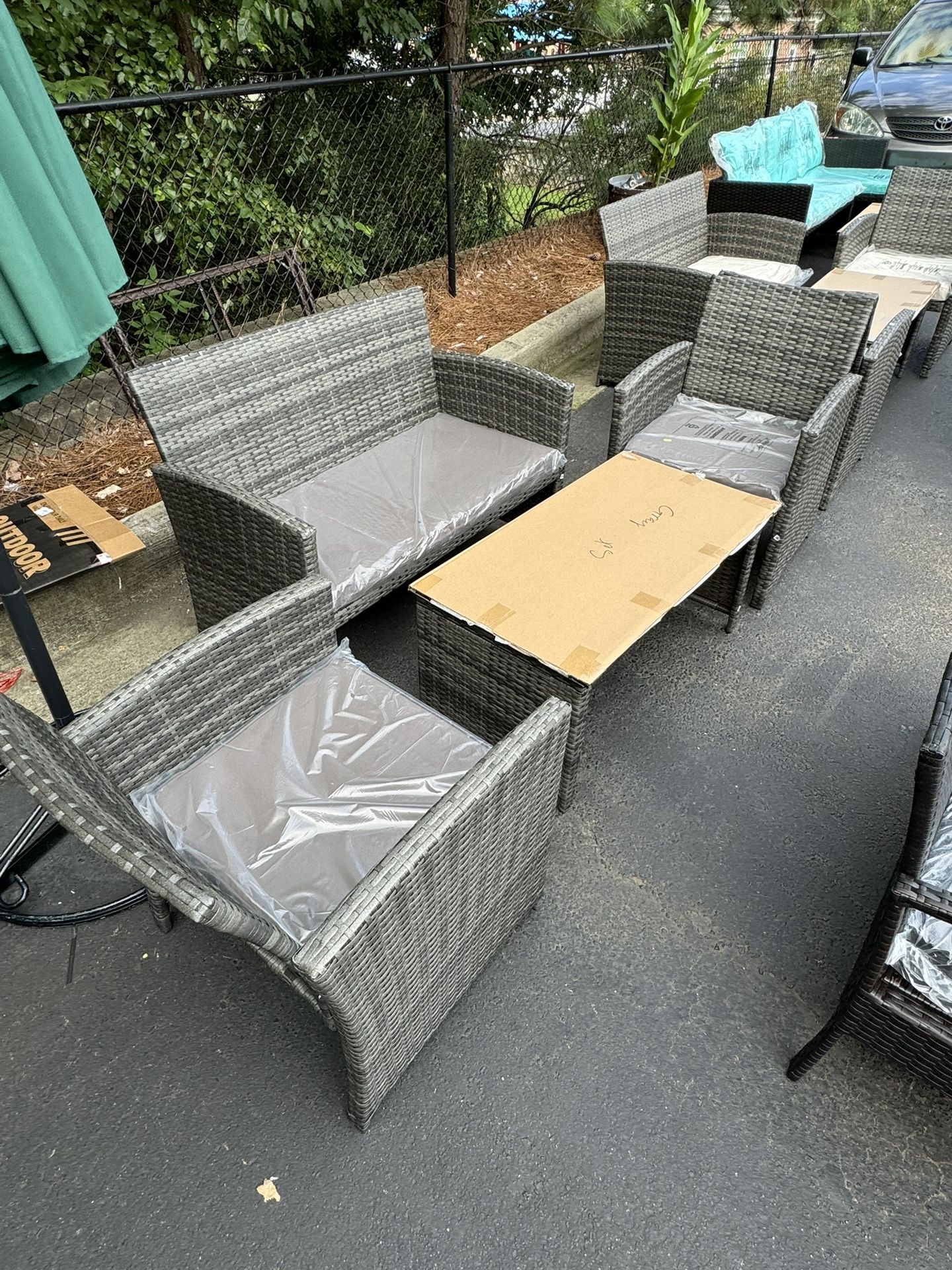 OUTDOOR PATIO SET OF 4 PIECES