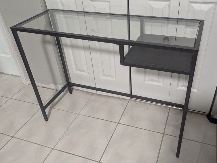 Glass Top Laptop Computer Desk