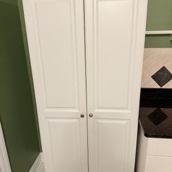 Two White Cabinets 